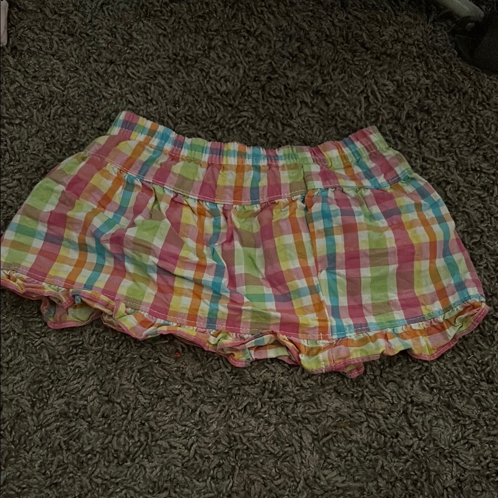 Colorful Plaid Kids Skirt
